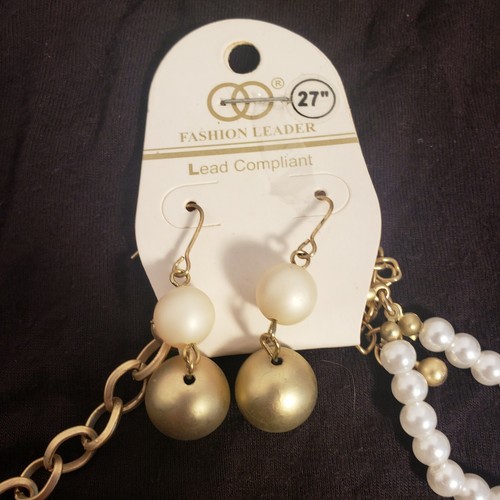 Vintage Abstract Chunky Necklace and Earring Set - Afbeelding 9 van 10