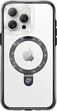 CASEKOO iPhone 15 Pro Max Case, Mag Ring, 16FT Prot, Clear Slim, Black