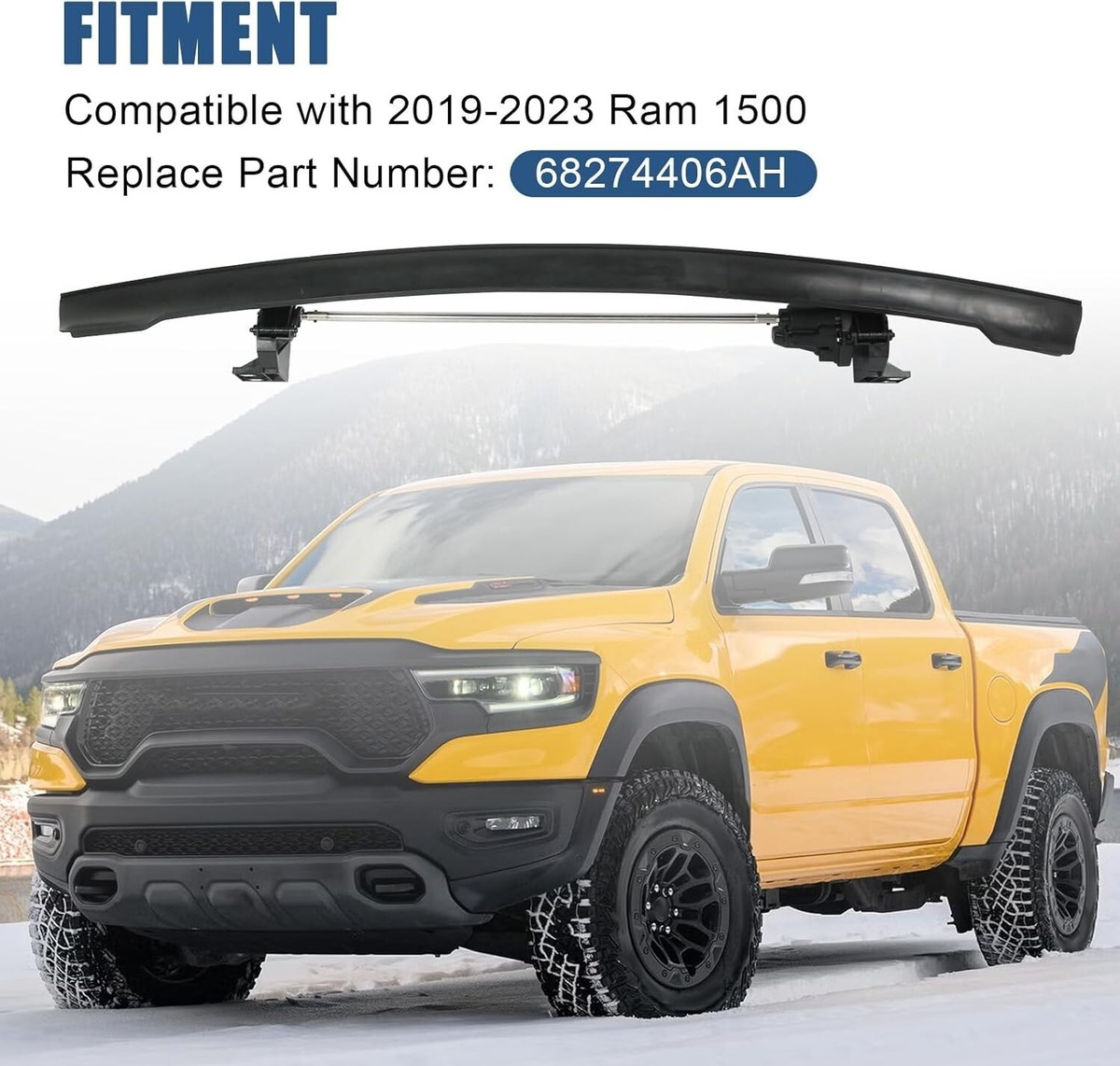 For 2019-2023 Dodge RAM 1500 DT Front Air Dam With Actuator