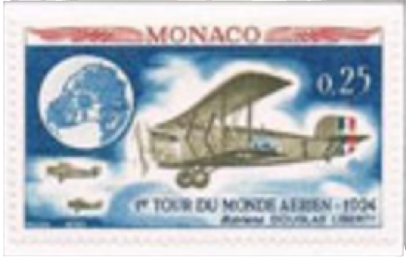 Aviation Monacan Stamps