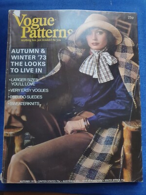 Vogue Patterns Autumn 1973. The Looks To Live In. Magazine.