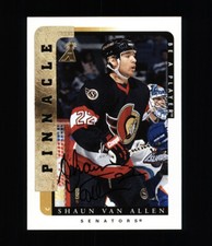 1997 PINNACLE HOCKEY #163 SHAUN VAN ALLEN AUTOGRAPH - WASHINGTON SENATORS