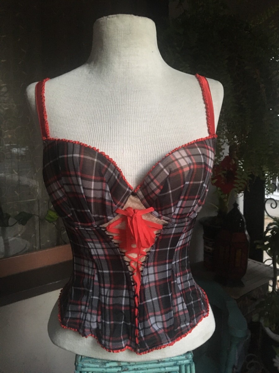 【ゆき】Checked Shirring Bustier Amazon.com: Blue Corset Bustiers Women's Corset Top Waist