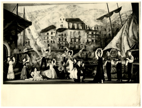 Eugène Grunberg, Spectacle "La Gitana Blanca" Silver Print. Tirage argentique  - Afbeelding 1 van 1