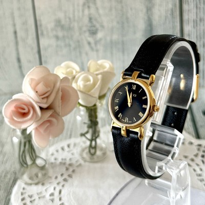 Gucci 3400L Watch Ladies Round Black Quartz 22mm Vintage | eBay