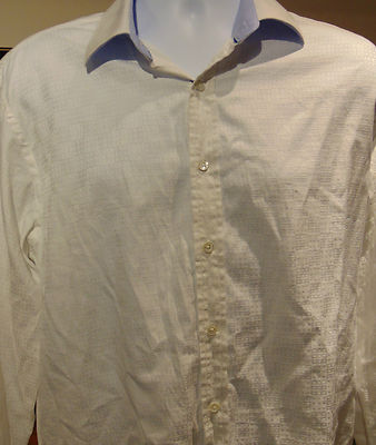 Bugatchi Uomo Men's premium shirt with flip cuffs Large 