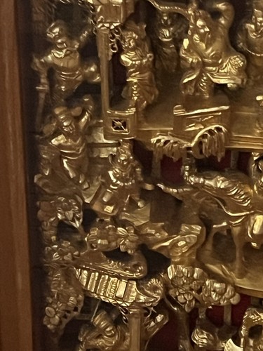 Chinese Carved Gilt Panel Wall Decoration - Picture 8 of 22