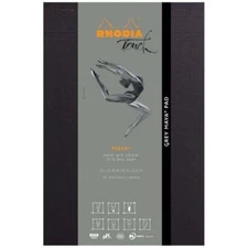 Rhodia Touch Maya Pad Cross-N-Dot Grey Staplebound Notebook A4