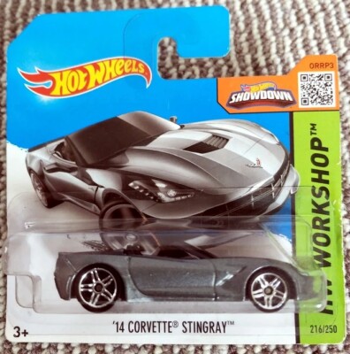 HOT WHEELS 2015 #216 '14 Corvette Stingray Metallic Grey MINT SHORT CARD