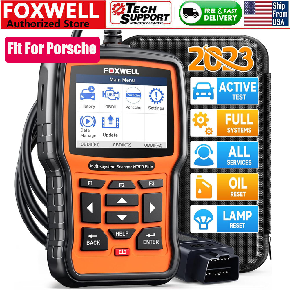 FOXWELL NT510 Elite fit for Porsche OBD2 Scanner Car Diagnostic