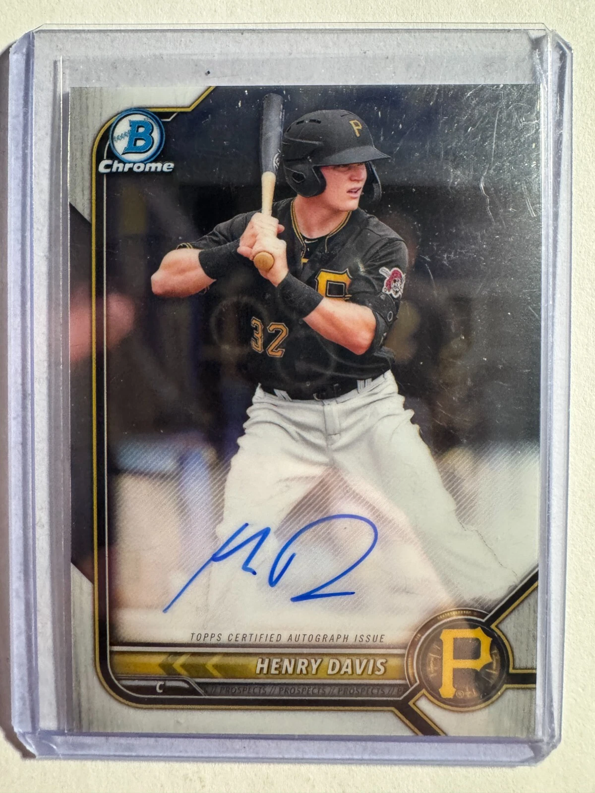 K273,856 - 2022 Bowman Chrome Prospect Autographs #CPAHD Henry Davis Auto