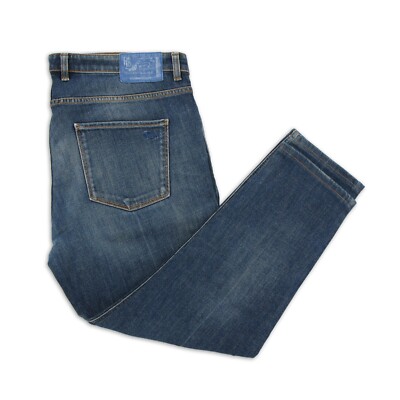 Harmont & Blaine Jeans W42 L29 Slim Fit Herren Hose Blau Blue Denim Baumwolle