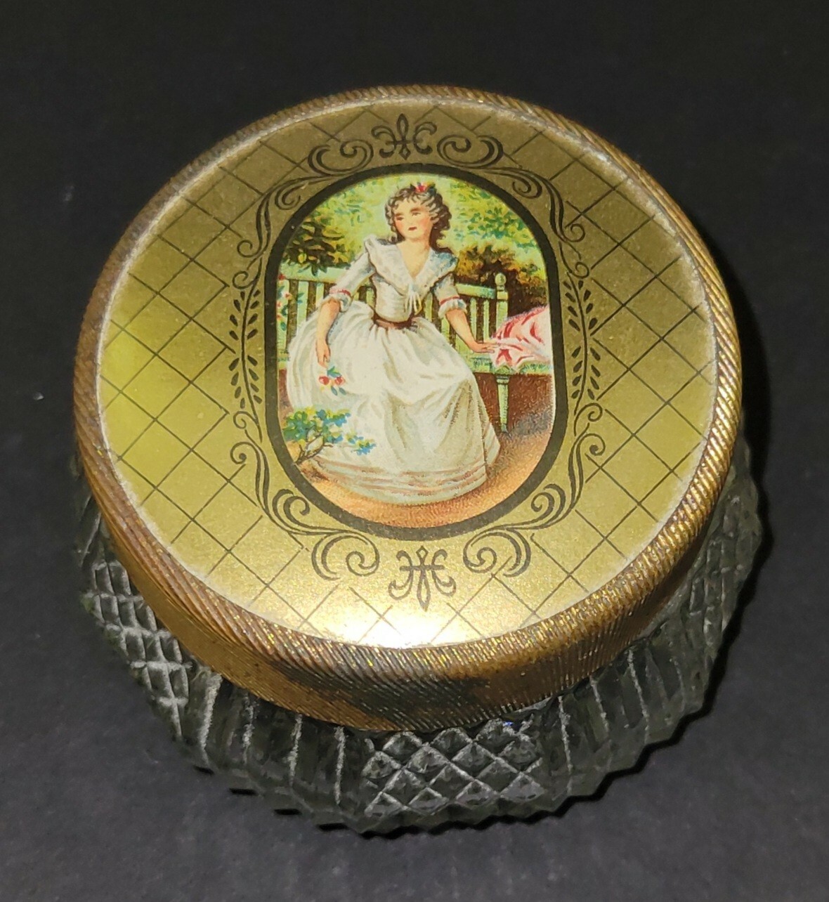 Vintage Glass Jar Vanity Jars With Victorian Lady, Set Of 2 eBay