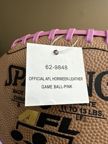 ARENA FOOTBALL SPALDING OFFICIAL GAME BALL PINK For Breast Cancer awareness. - Picture 5 of 6