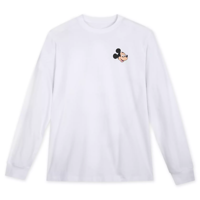 WCJ♡ MICKEY MOUSE 長袖Tシャツ ホワイト Disney Parks Mickey Mouse Peace Sign White T-Shirt Long Sleeve