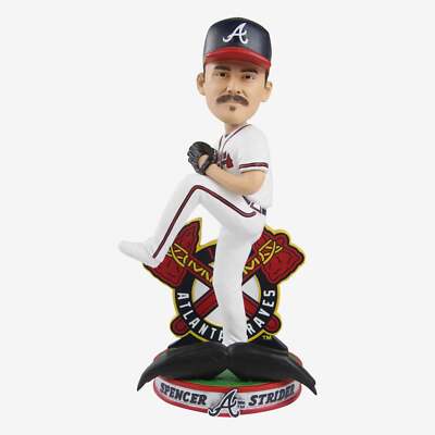 Spencer Strider Atlanta Braves Mustache Bobblehead MLB Baseball