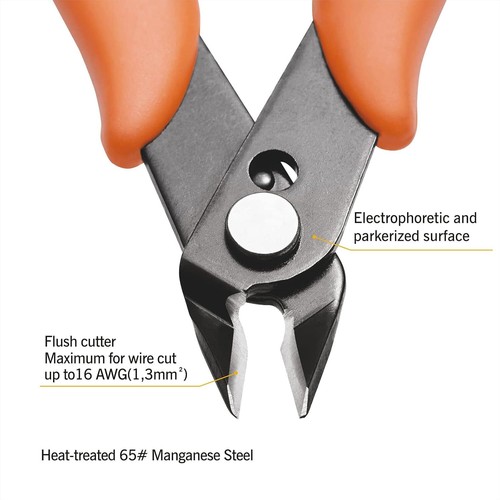 KATA 5 Inch Wire Cutters, Mini Flush Cut Wire Cutter Pliers, Precision Micro - 第 4/10 張圖片