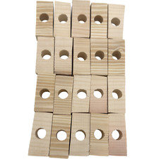 3004 Block Type 4 Mini Rectangles Softwood Bird Toy Blocks 20-Pack Kiln Dried He