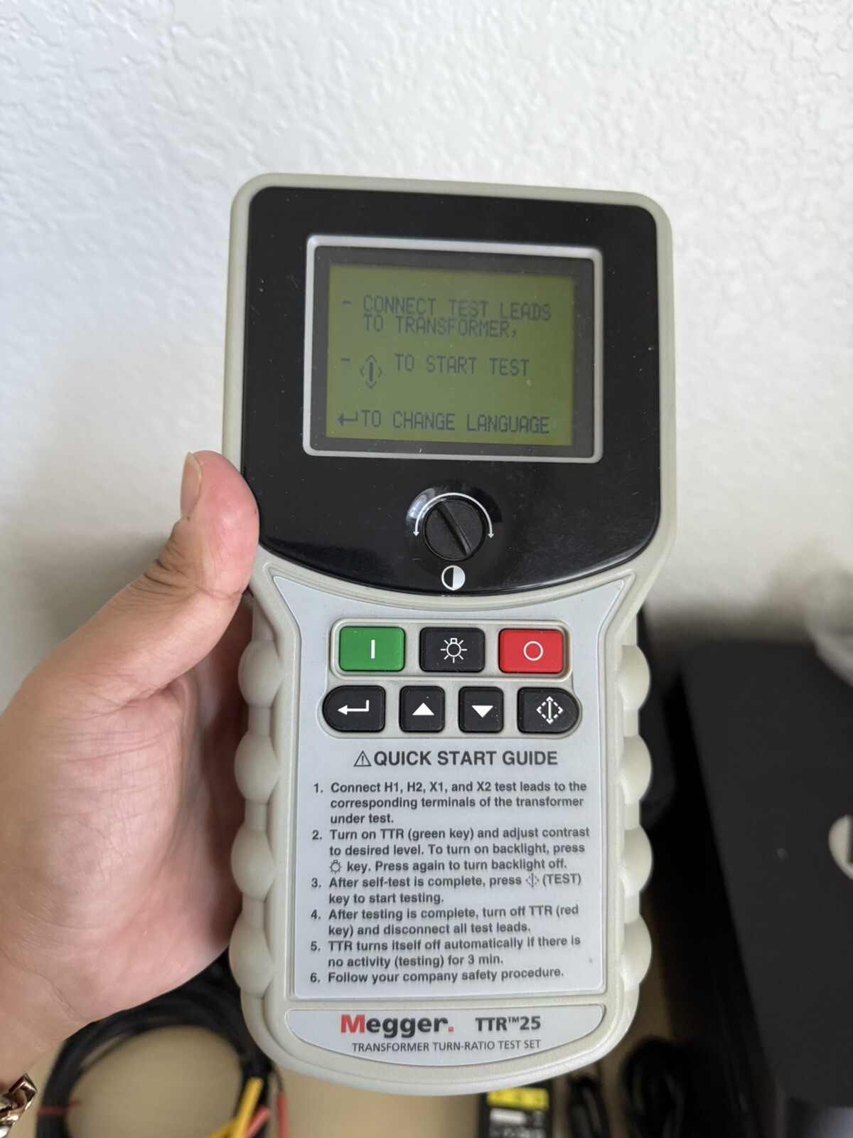 MEGGER TTR-25 SINGLE & THREE PHASE TRANSFORMER TURN-RATIO TEST/ FREE SHIPPING