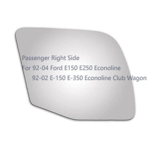 Mirror Glass For 1992-2004 Ford E150 E250 Econoline Passenger Side Replacement