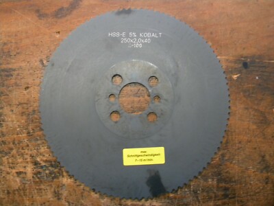 Metallkreissägeblatt 250 x 2,0 x 40, 100 Zähne, HSS-E 5% Cobalt