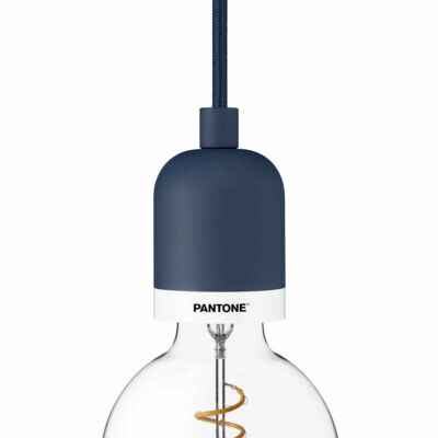 NEW Distressed Box Pantone Deneb Drop Cap Pendant Lamp E26 Size Blue