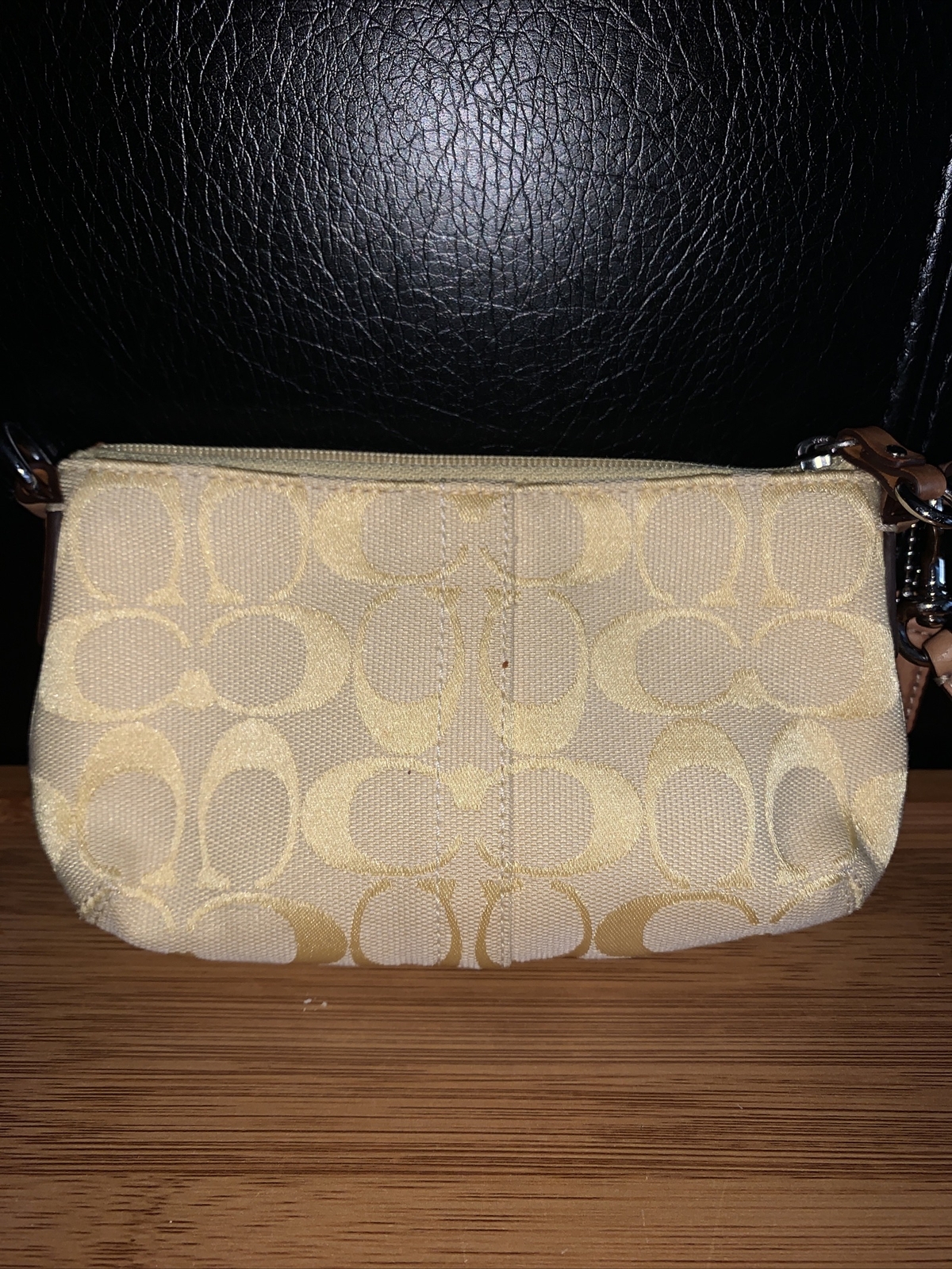 coach corner zip wristlet, Signature Canvas Lemon Yel… Gem