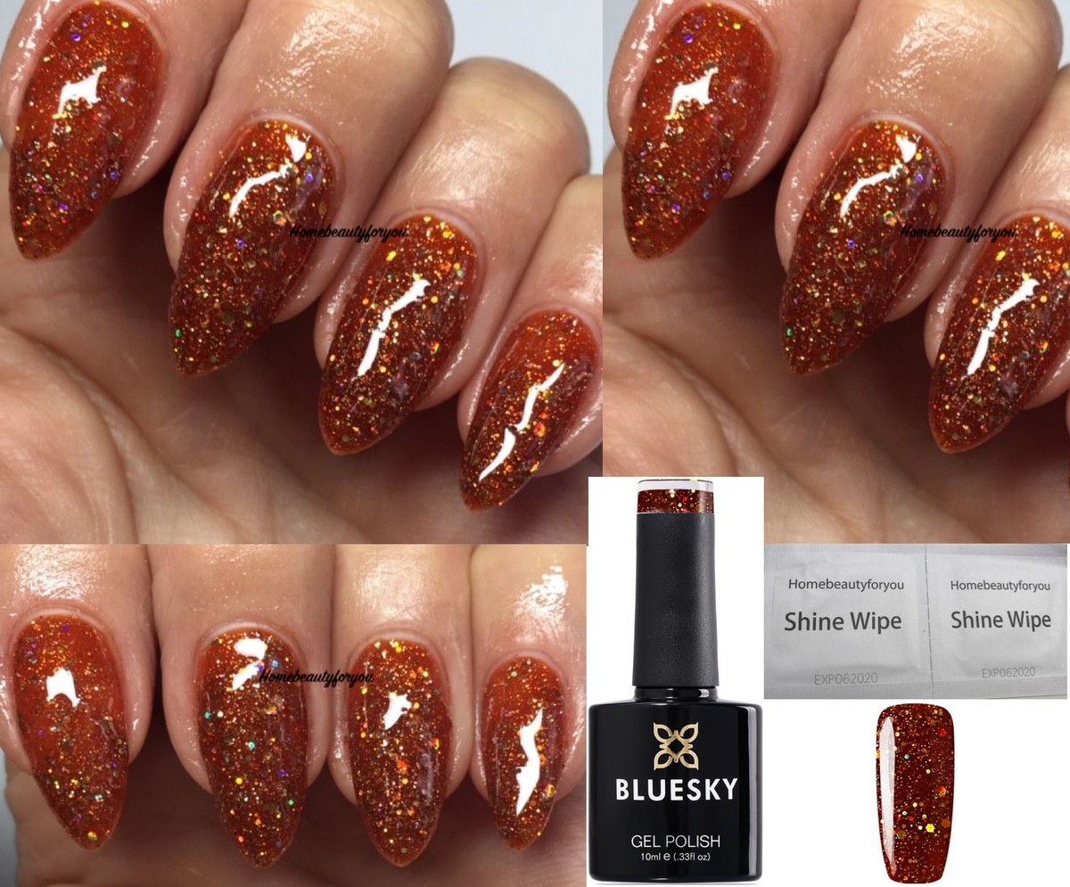 Bluesky Vernis à Ongles Gel 10 Ml - Néon Scintillant 01 - Vert - Soak