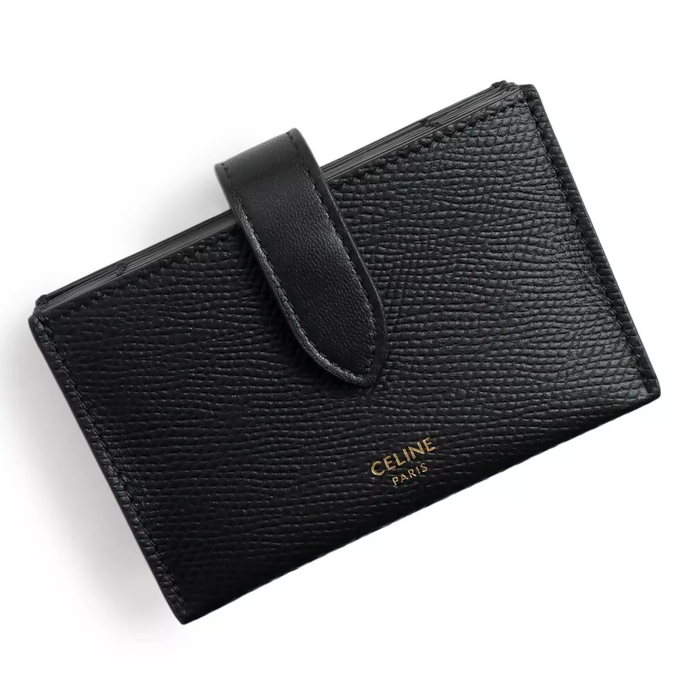 Celine Accordion Card Holder in Black