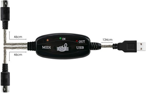 Adaptateur principal câble midi TRIXES USB pour clavier NEUF clavier Windows & Mac - Photo 2/9
