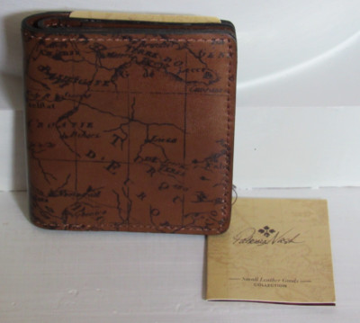 Patricia Nash Signature Map Print Eliza Wallet RFID PROTECTED Riot Rust NWT $59