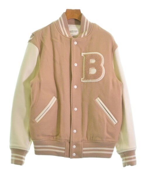 beautiful people Varsity Jacket BeigexWhite 36(Approx. S beautiful people Varsity Jacket BeigexWhite 36(Approx. S