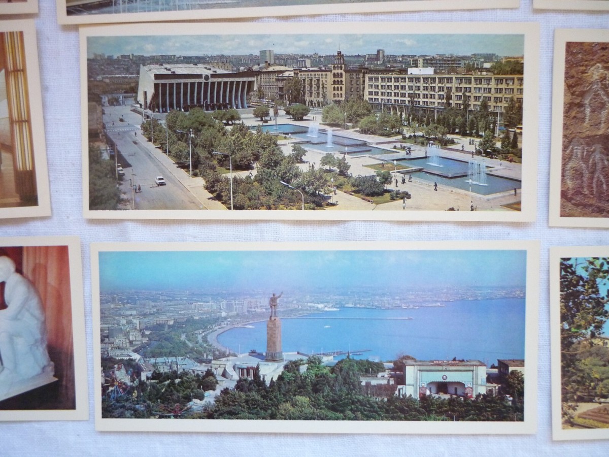 Baku city Azerbaijan set of postcards 1980 USSR | eBay