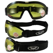 FLARE GLOBAL VISION SKYDIVE SKY DIVING GOGGLES YELLOW