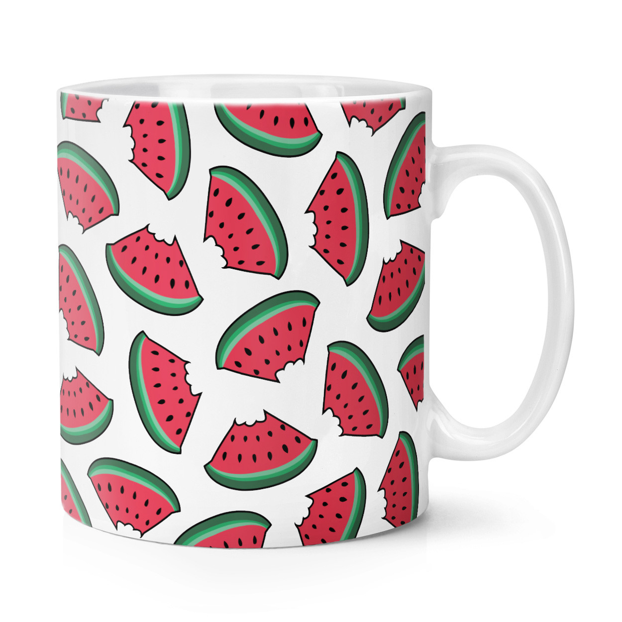 Watermelon Pattern 10oz Mug Cup - Funny Melon Fruit Pink Summer