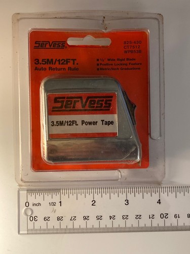 1993 SerVess Power Tape 3.5M/12Ft. Tape Measure Sealed - Picture 4 of 5