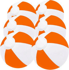 6 Pack Beach Balls, Large Inflatable Beach Balls Bulk, for Parties, Beach, Pools