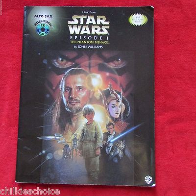 1999 Star Wars Episode 1 The Phantom Menace John Williams Alto Sax  EUC