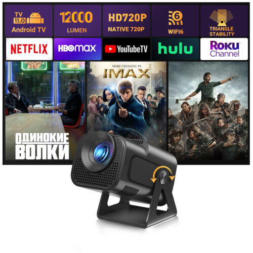 12000 LMS LED Projector 4k 1080p Mini Beamer Home Theater WiFi Bluetooth Android - Picture 22 of 33