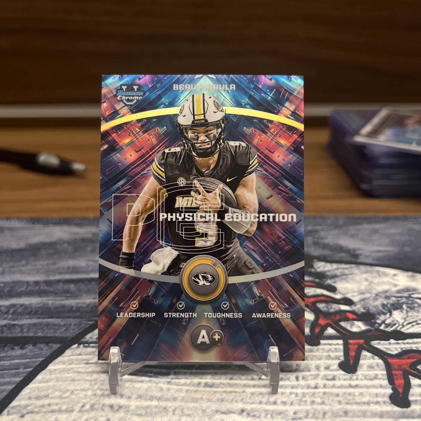 2025 Bowman Chrome University Physical Education Beau Pribula SP Mizzou