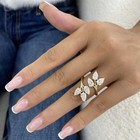 3.3ct Pear Fashion Ring Yellow Gold 14K Labcreated Diamond F/VS — photo 8