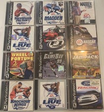 12 Playstation Games, Lot Bundle PS1  Nice, clean NBA NFL FORD NASCAR F1 Golf.