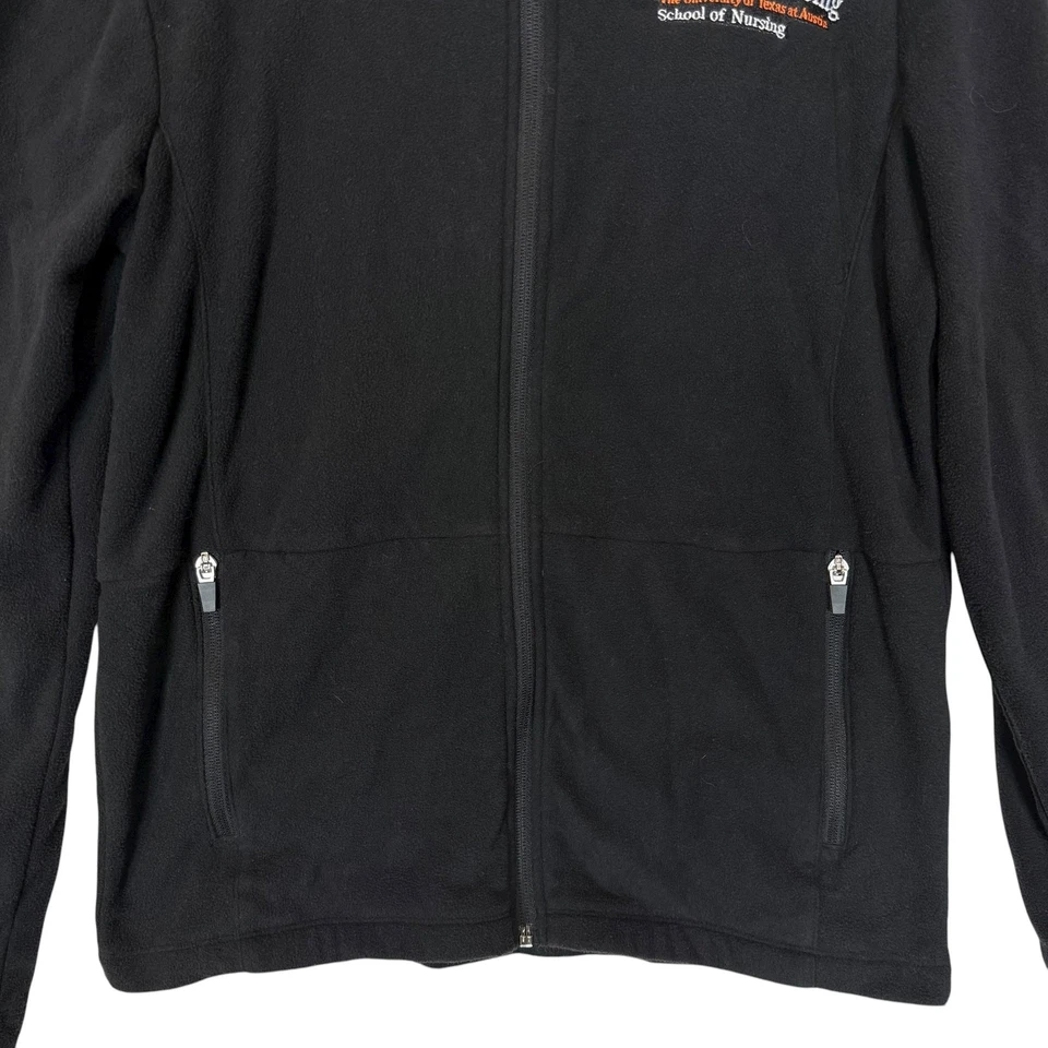 UT Texas Nursing Port Authority Fleece Jacket Womens S Black Full Zip Mock Neck - Image 4 of 4