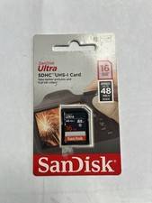 Sandisk Pack Ultra 16GB SDHC Memory Flash Card UHS-IClass 48MB/S 320X SD