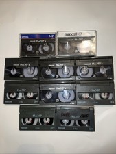  10 Used Maxell Video8 120 Minute Video Tapes Cassettes