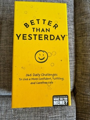 Better Than Yesterday Self Help 365 Daily Challenges Game ''What do you Meme?''