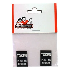 "Push To Reject" Arcade Game Coin Mechanism Token Inserts