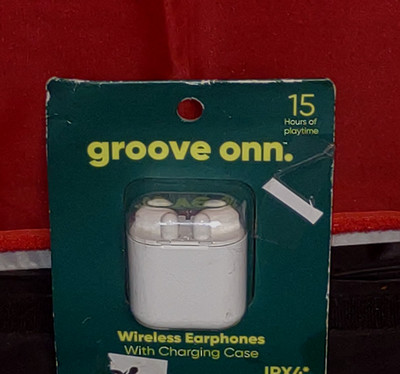 Groove Onn. Wireless Earphones w/Noise Cancellation IPX4 & Charging Case NEW