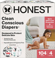 Honest Company Diapers Size 4 104ct Space Travel Big Trucks Super Club Box New