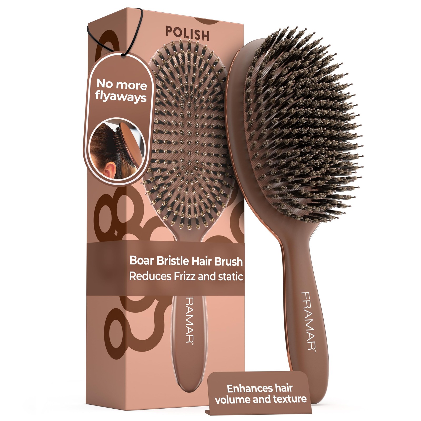 Soft Boar Bristle Hair Brush Boars Hair Brush For Women Brush For Fine Hair